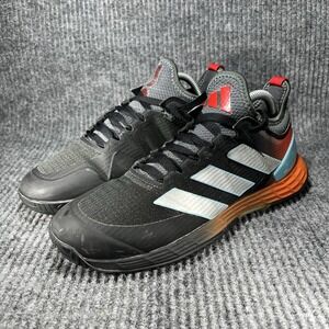 Adidas ADIZERO UBERSONIC 4 Men's Size 7 Grey‎ Scarlet Black Tennis Shoes HQ8380